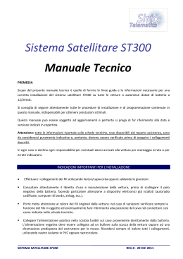 Sistema Satellitare ST300 Manuale Tecnico