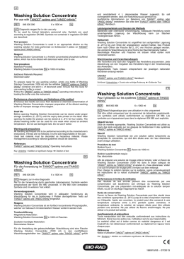 Washing Solution Concentrate Washing Solution Concentrate