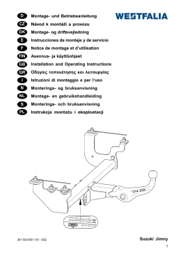 Suzuki Jimny D Montage- und Betriebsanleitung Návod k montáži a