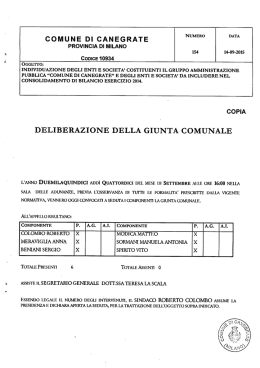 COMUNE DI CANEGRATE - Albo Pretorio On Line