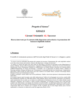 Report GOALS - Università degli Studi di Sassari