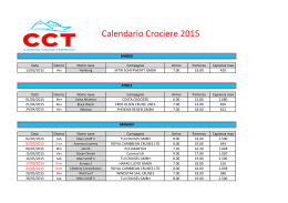 Calendario Crociere 2015 - Catania Cruise Terminal