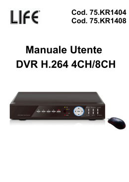 Manuale Utente DVR H.264 4CH/8CH