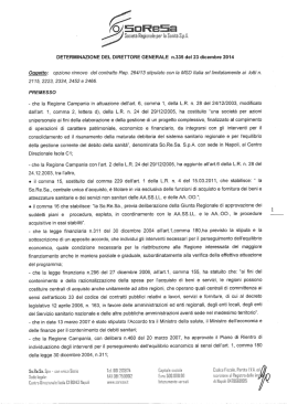 Suciet&agrave; Regiunale per [Sanit&agrave; S.p.A.