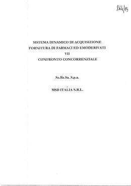 SISTEMA DINAMICO DI ACQUISIZIONE FORNITURA DI