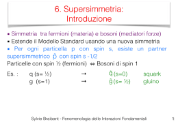 6. Supersimmetria: Introduzione