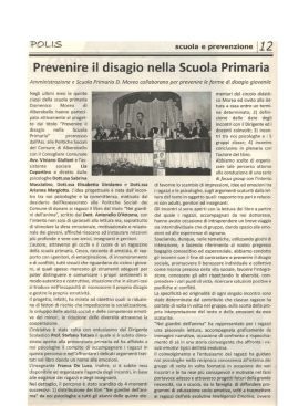 Leggi tutto...Prevenire il Disagio