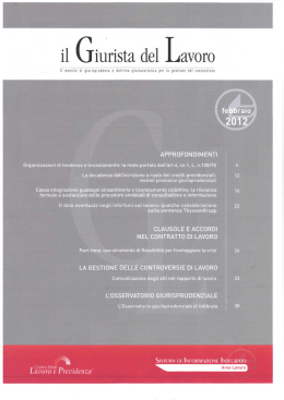 il Giurista del Lavoro - marco de bellis & partners
