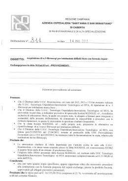Deliberazione n° 5 - Azienda Ospedaliera Sant`Anna e San