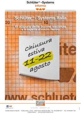 Schlüter® - Systems Italia - Schlüter