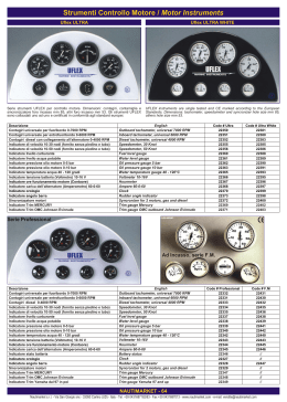Strumenti Controllo Motore / Motor Instruments