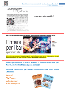 GastroNews n 2-3 - 20-27 settembre 2015