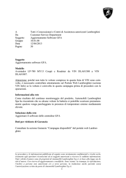 1 A Tutti i Concessionari e Centri di Assistenza autorizzati