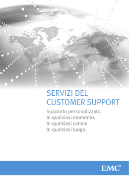 Brochure sul Customer Support