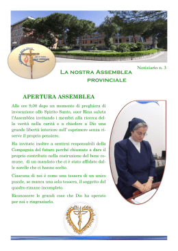 Giornale dell`Assemblea 3 - Figlie della Carità di San Vincenzo de