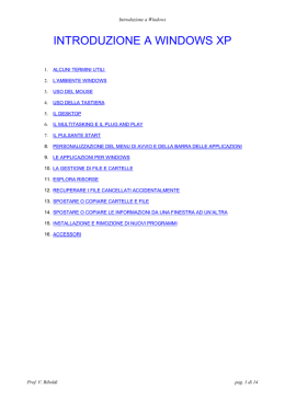 INTRODUZIONE A WINDOWS XP - Liceo Scientifico Vittorio Veneto