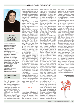 Suor ANGELA ALLIERI NELLA CASA DEL PADRE