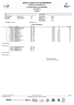 SKIROLL WORLD CUP VALBREMBANA