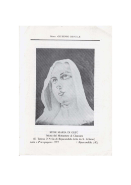 suor maria di gesu - Associazione culturale "Uniti per Ripacandida"