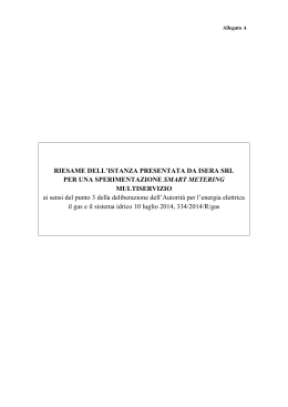 Allegato - Autorità per l`energia elettrica e il gas