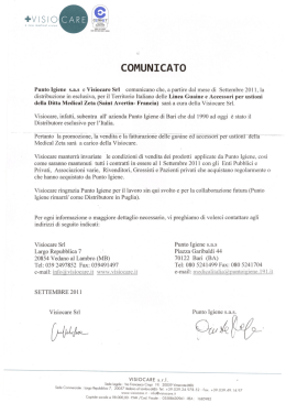 COMUNICATO - Visiocare