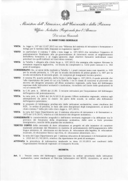 Decreto - Ufficio Scolastico Regionale per l`Abruzzo