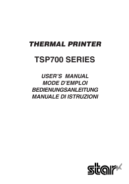 USER`S MANUAL TSP700 - STAR