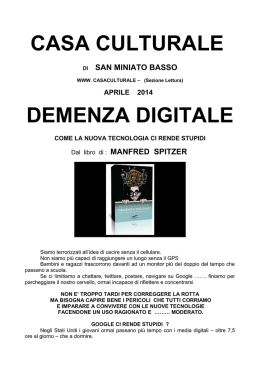 Demenza Digitale di Manfred Soitzer - Aprile 2014