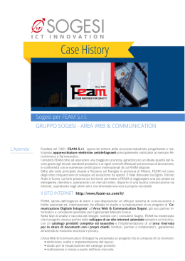 Sogesi per FEAM S.r.l. GRUPPO SOGESI