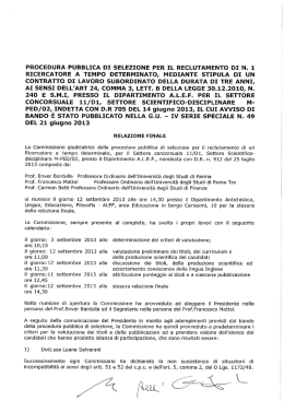 Verbale relazione finale - Universit&agrave; degli Studi di Parma