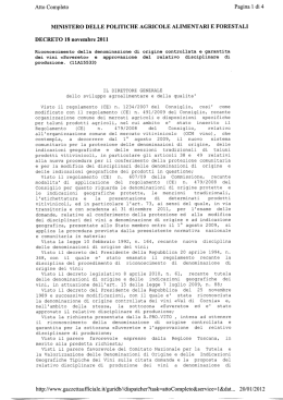 MINISTERO DELLE POLITICHE AGRICOLE ALIMENTARI E