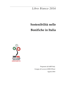 Libro Bianco 2014: Sostenibilità nelle bonifiche in Italia