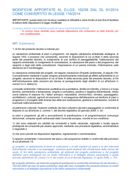 modifiche apportate al dlgs 152-06