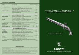 Listino prezzi 2015
