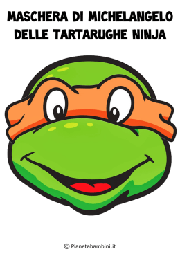 MASCHERA DI MICHELANGELO DELLE TARTARUGHE NINJA