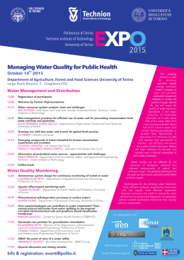 Managing Water Quality for Public Health
