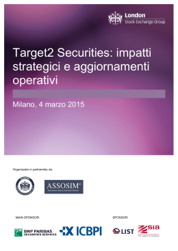 Target2 Securities: impatti strategici e aggiornamenti operativi