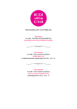 Programma 19 Ottobre 2014