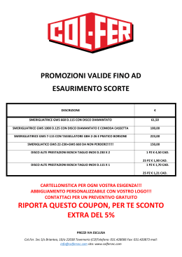 promozioni valide fino ad esaurimento scorte riporta