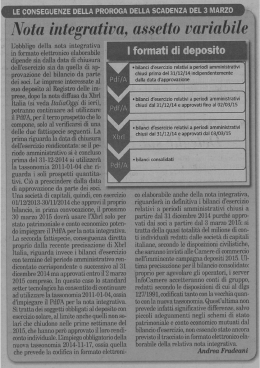 Nota integrativa, assetto variabile