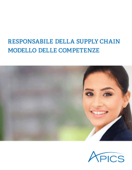 responsabile della supply chain modello delle competenze
