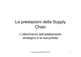 2 - Le prestazioni della supply chain