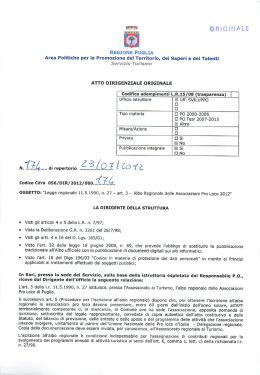 Albo delle Pro-loco 2012 con determinazione dirigenziale
