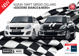new suzuki swift sergio cellano ̈edizione bianco nero̎