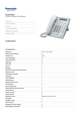 KX-DT321SP Telefono Digitale Proprietario Caratteristiche