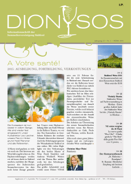 Ausgabe 01. 2015. - Sommeliervereinigung Südtirol