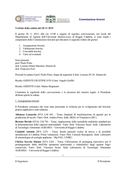 UNIVERSIT&Agrave; DEGLI STUDI DI REGGIO CALABRIA