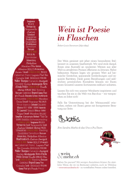 Wein ist Poesie in Flaschen