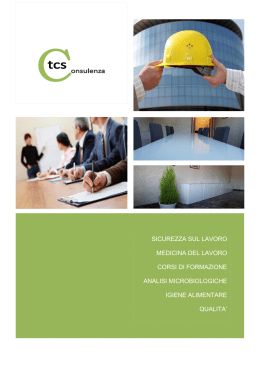 Presentazione aziendale TCS Consulenza