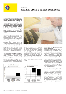 Ricambi: prezzi e qualità a confronto